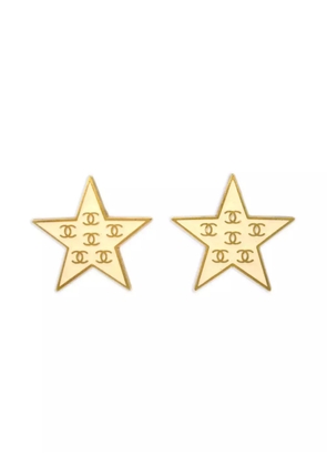 CHANEL Pre-Owned 2001 CC star-motif earrings - Gold