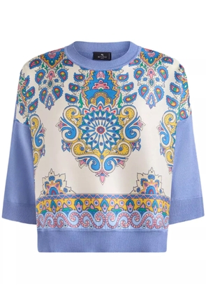 ETRO printed knit T-shirt - Purple