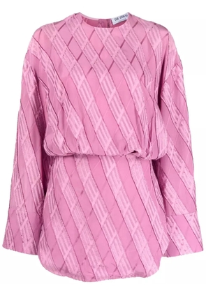 The Attico long-sleeved jacquard dress - Pink