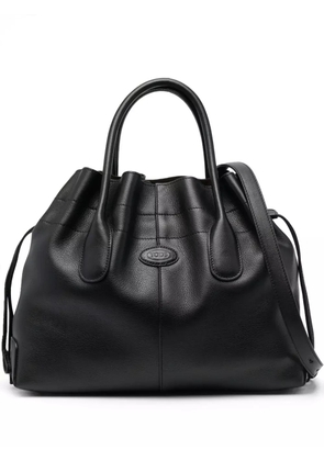 Tod's small Di drawstring leather tote bag - Black