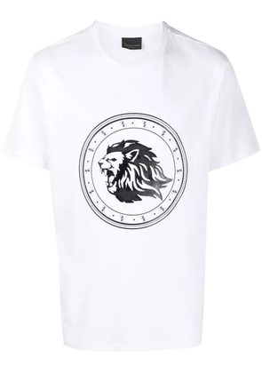 Billionaire flocked-logo short-sleeved T-shirt - White