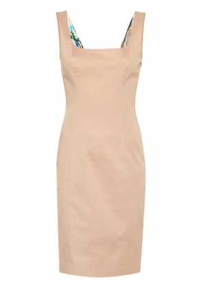 Moschino horoscope-panelled mini dress - Neutrals