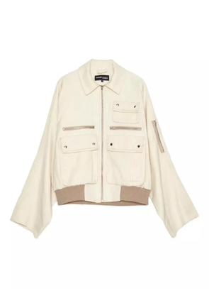 Edward Cuming cotton bomber jacket - White