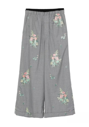 Bed J.W. Ford floral embroidered trousers - Grey