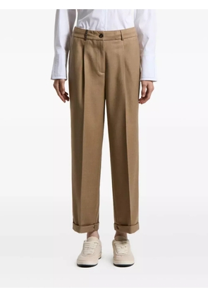 Peserico pleated-details trousers - Brown