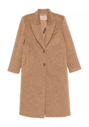 TWINSET textured single-breasted coat - Neutrals