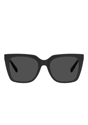 Love Moschino heart-plaque square-frame sunglasses - Black