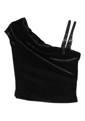 Versace Jeans Couture buckle-strap top - Black