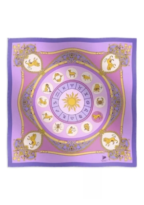 Elios Milano lion zodiac scarf - Purple