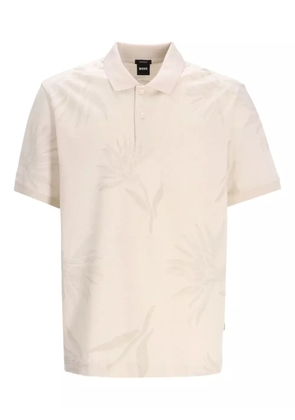 BOSS Parris floral-patterned polo shirt - Neutrals
