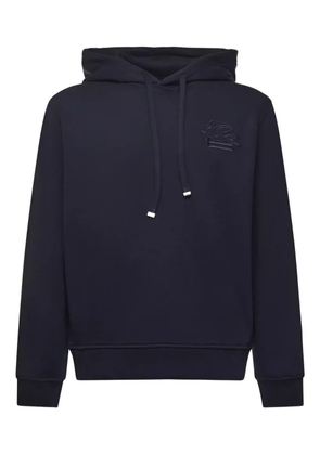ETRO embroidered hoodie - Blue