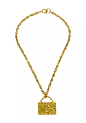 CHANEL Pre-Owned 1995 bag pendant necklace - Gold