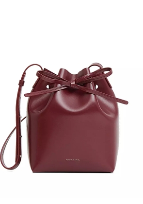 Mansur Gavriel mini leather bucket bag - Red