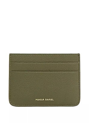 Mansur Gavriel logo-plaque leather card holder - Green