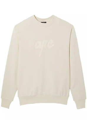 A.P.C. logo-print sweatshirt - Neutrals