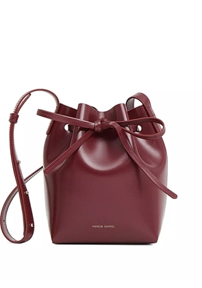 Mansur Gavriel mini leather bucket bag - Red
