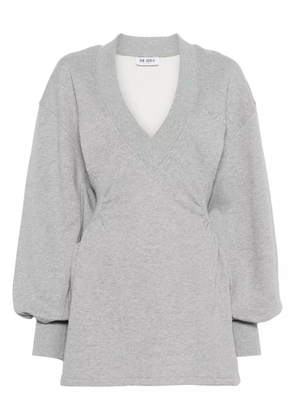 The Attico V-neck long-sleeves mini dress - Grey