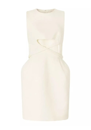 Genny cut-out cross-front mini dress - White