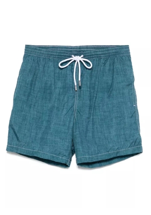 Barba logo-patch swim shorts - Green