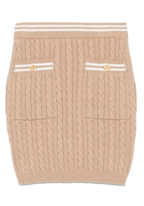 Alessandra Rich cotton mini skirt - Brown