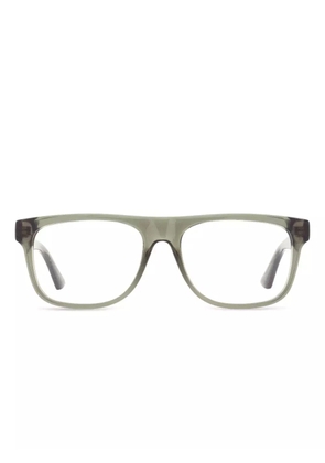 Gucci Eyewear rectangular-frame logo glasses - Grey