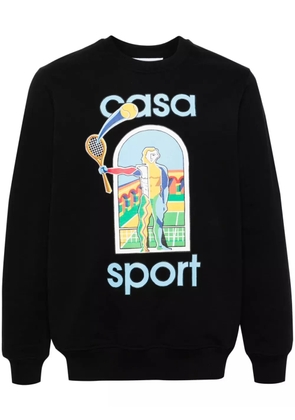 Casablanca Le Jeu organic-cotton sweatshirt - Black