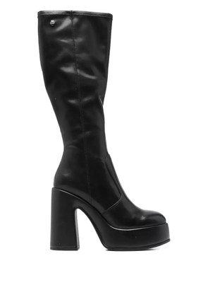 Cult 12mm platform knee-high boots - Black
