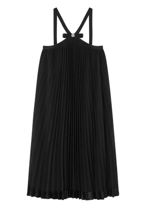 Versace halterneck pleated mini dress - Black