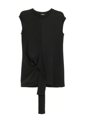 Goen.J asymmetric-draped tank top - Black