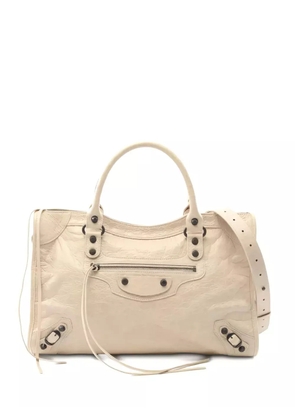 Balenciaga Pre-Owned medium City leather handbag - Neutrals