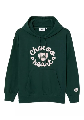 CHOCOOLATE logo-embroidered hoodie - Green