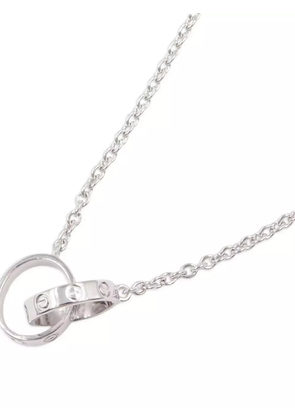 Cartier 18K white gold Baby Love diamond necklace - Silver