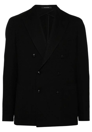 Tagliatore virgin-wool double-breasted blazer - Black