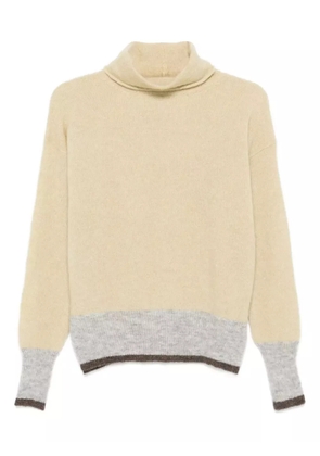 Why Ci roll-neck panelled sweater - Neutrals