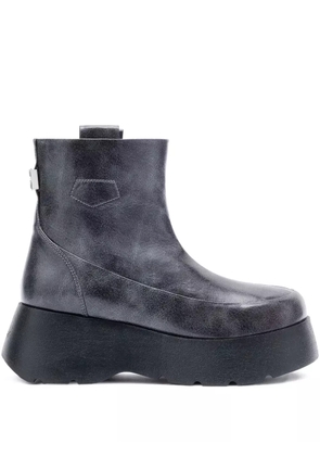 GANNI Kat pull-tab platform boots - Grey