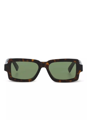 Retrosuperfuture havana-pattern rectangle sunglasses - Brown