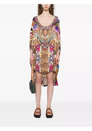 Camilla a line frill dress - Brown