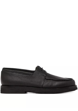 Marsèll pebble-grain leather boat shoes - Black