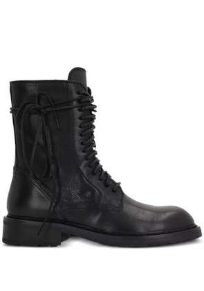 Ann Demeulemeester lace-up leather boots - Black