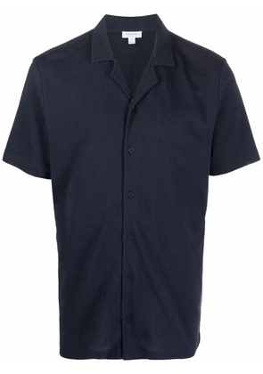 Sunspel button-up polo shirt - Blue