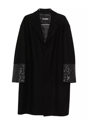 LES HOMMES sequin-embellished coat - Black