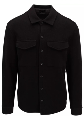 Vince button-up cotton-blend shirt - Black