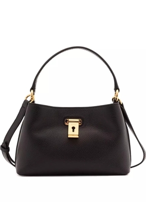Bally mini Lock Me grained-leather tote bag - Black