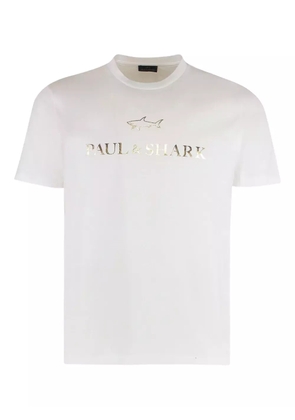 Paul & Shark logo-print jersey T-shirt - White