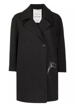 Valentino Garavani Flowersity single-breasted coat - Grey