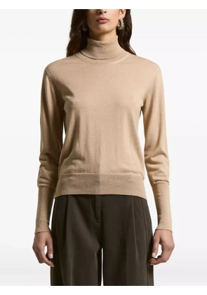 Peserico roll-neck glitter-details pullover - Neutrals
