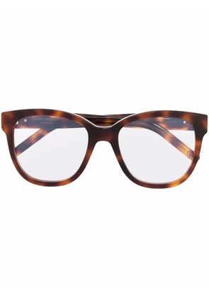 Saint Laurent Eyewear tortoise-shell square frames - Brown