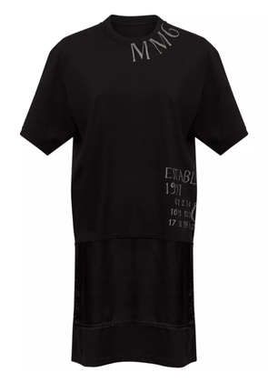 MM6 Maison Margiela logo-print T-shirt dress - Black