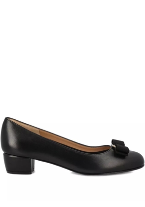 Ferragamo 60mm Vara grosgrain-bow low-heel pumps - Black