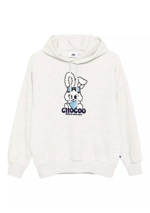 CHOCOOLATE bunny-print hoodie - Grey
